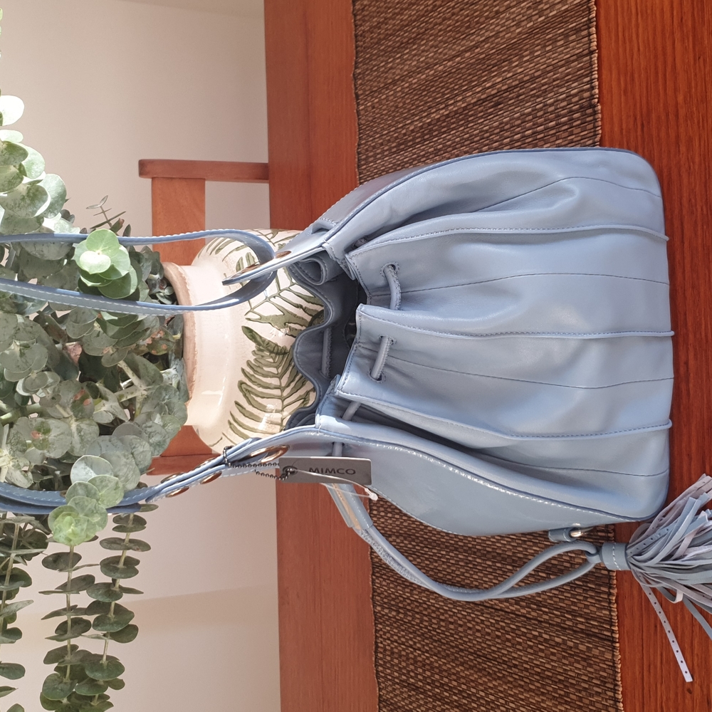 Mimco Com-pleat pouch bag mist blue - Picture 3 of 7